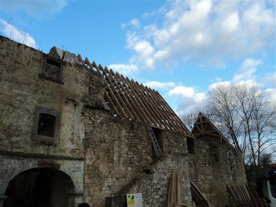 Réalisation de la charpente en bois